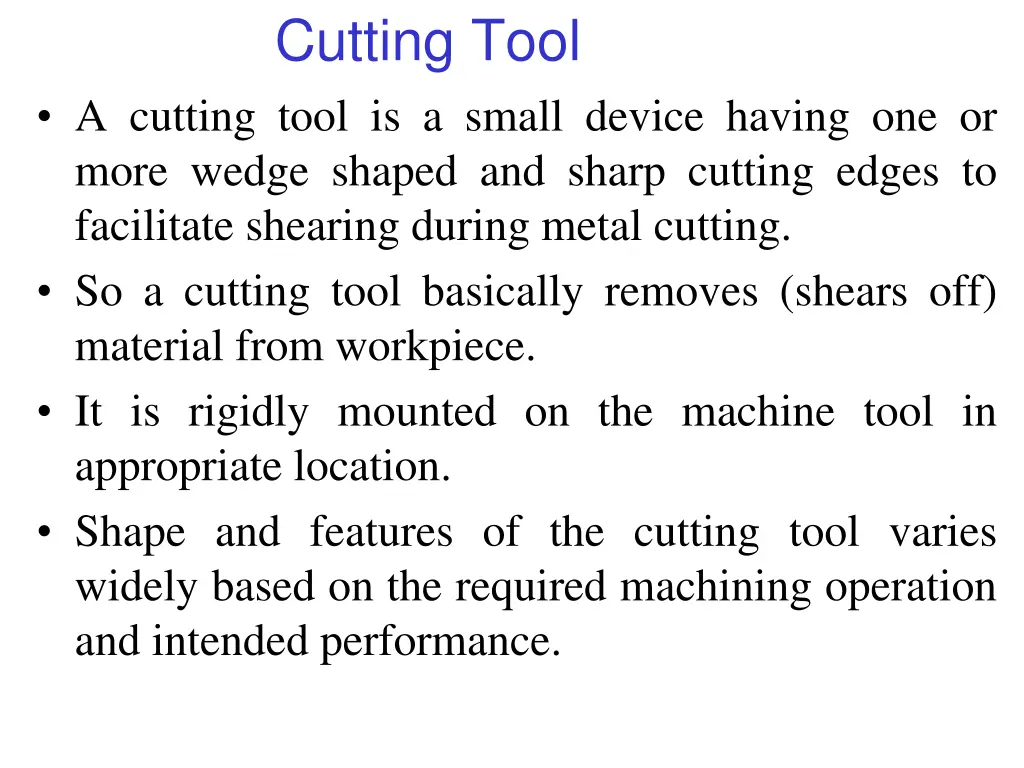 cutting tool