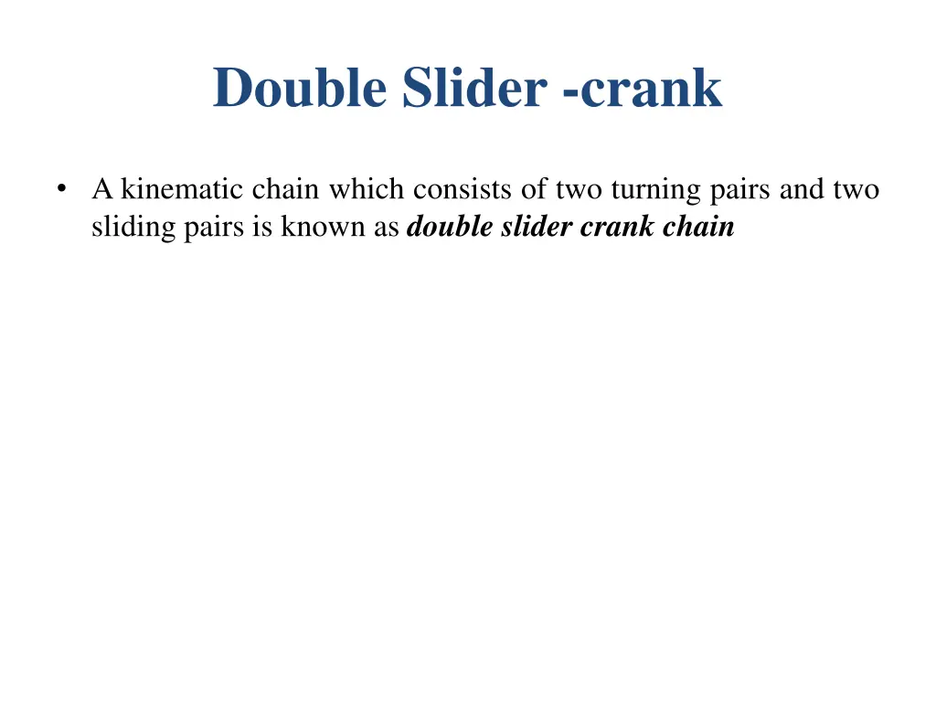 double slider crank