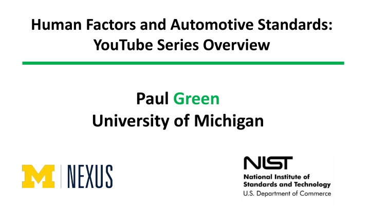 human factors and automotive standards youtube