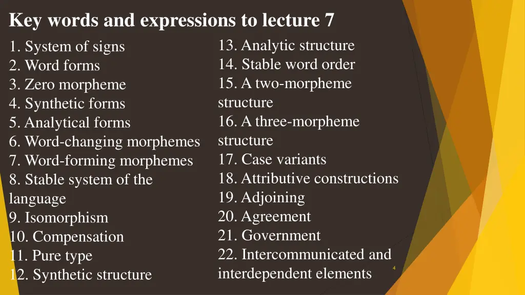 key words and expressions to lecture 7 1 system