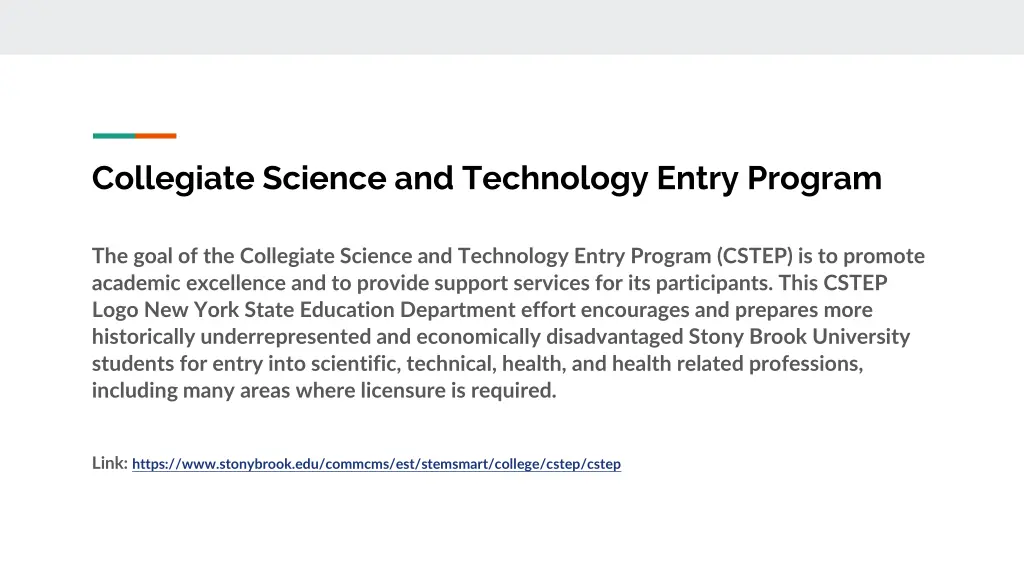 collegiate science and technology entry program