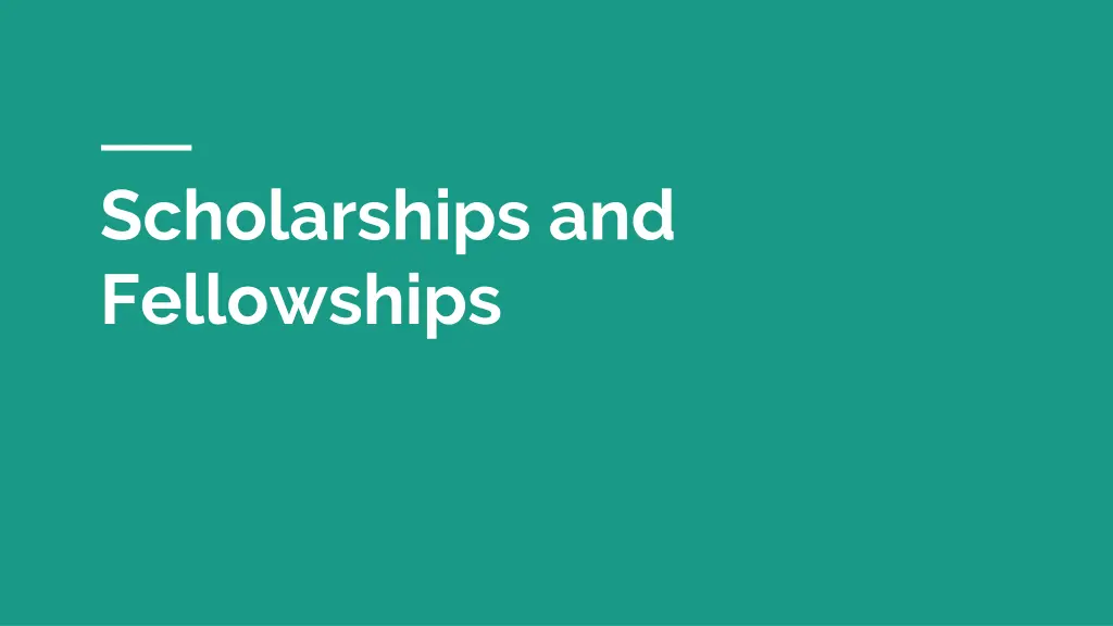 scholarships and fellowships