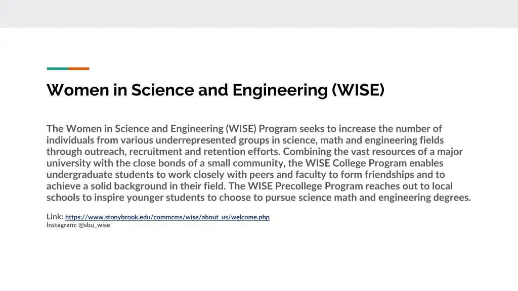 women in science and engineering wise