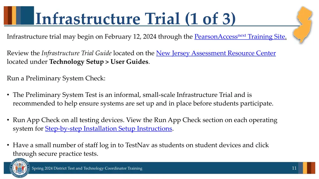 infrastructure trial 1 of 3