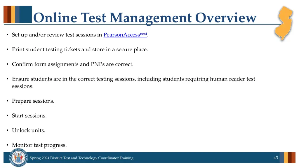 online test management overview