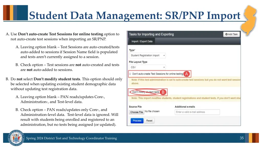 student data management sr pnp import