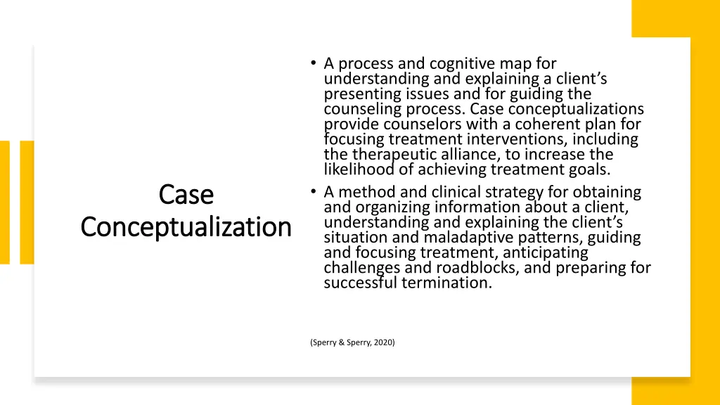 a process and cognitive map for understanding