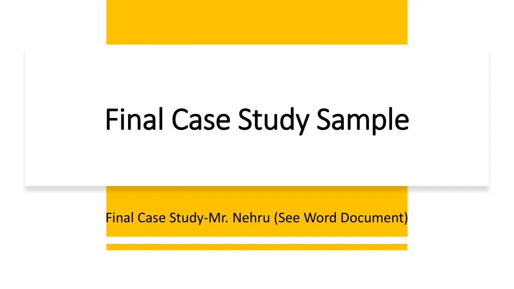 final case study sample final case study sample