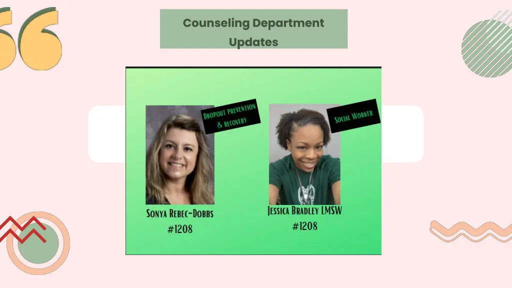 counseling department updates 1