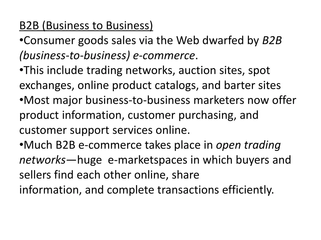 b2b business to business consumer goods sales