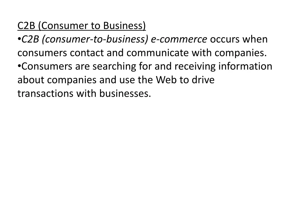c2b consumer to business c2b consumer to business