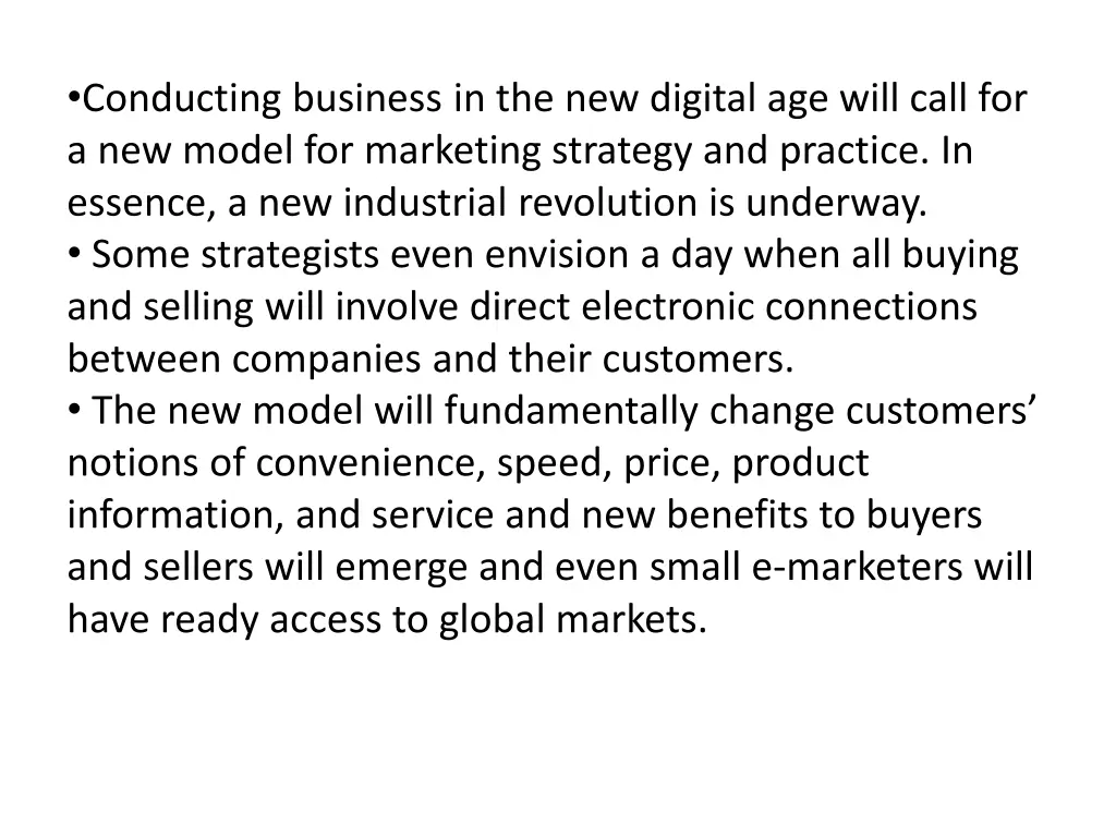 conducting business in the new digital age will