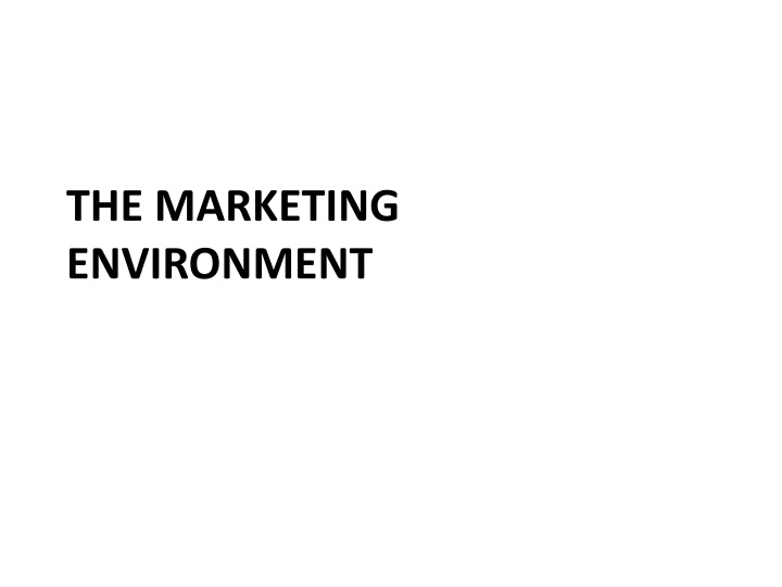 the marketing environment