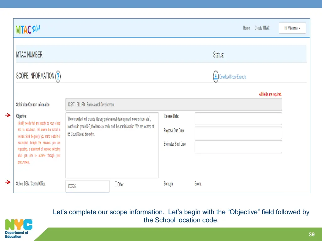 let s complete our scope information let s begin