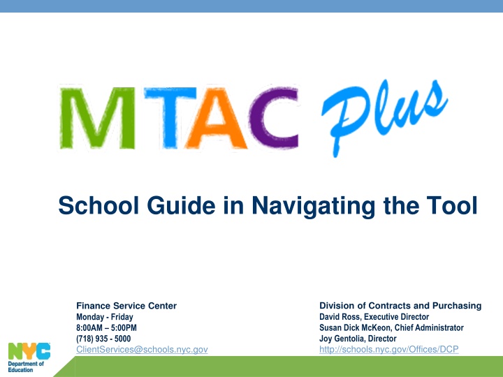 school guide in navigating the tool