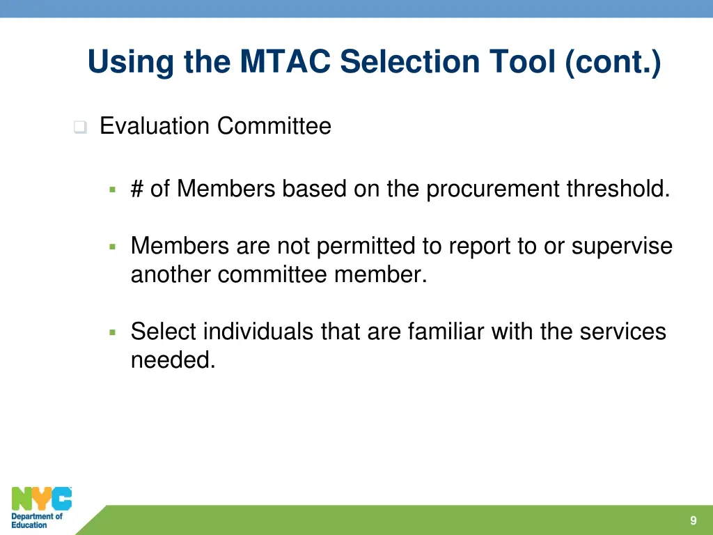 using the mtac selection tool cont