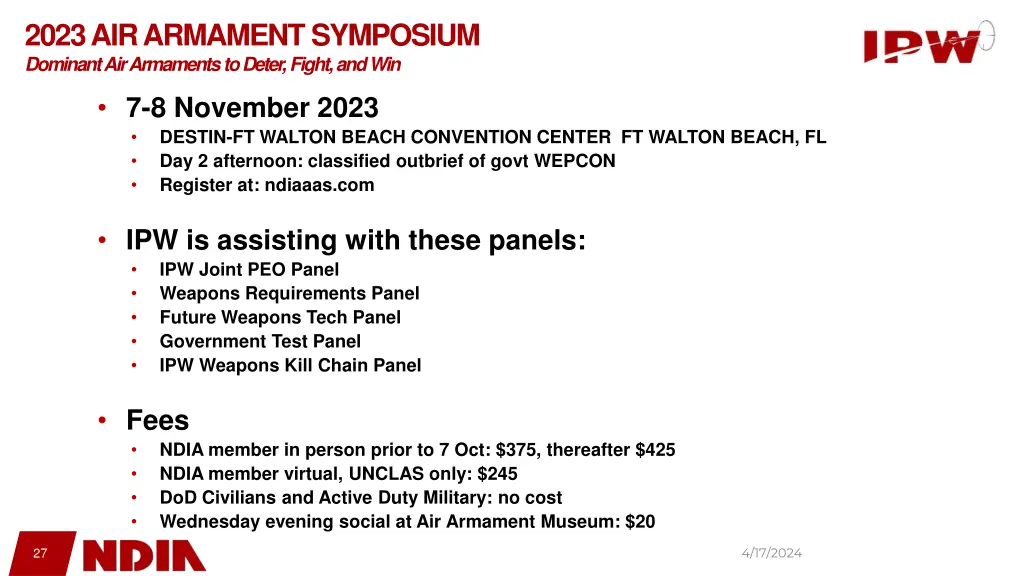 2023 air armament symposium dominant