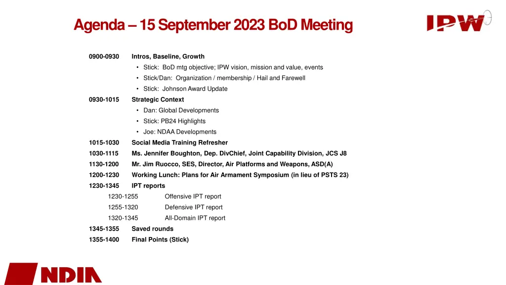agenda 15 september 2023 bod meeting