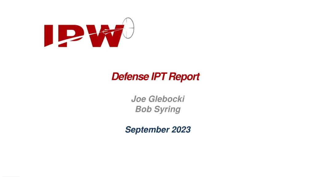 defense ipt report