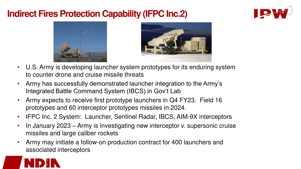 indirect fires protection capability ifpc inc 2