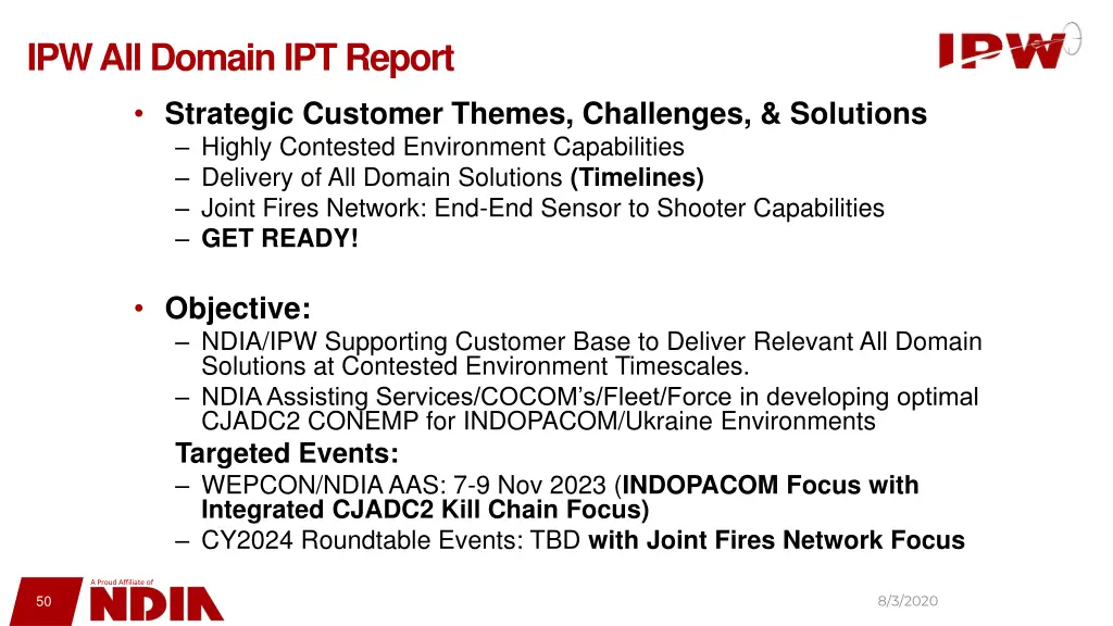 ipw all domain ipt report