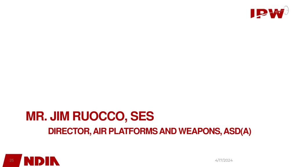 mr jim ruocco ses director air platforms