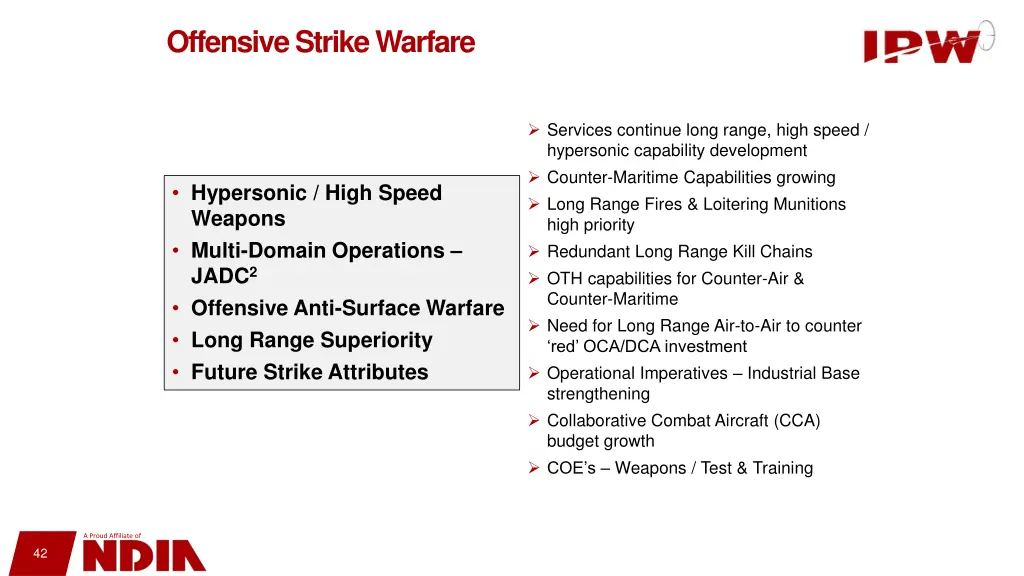 offensive strike warfare