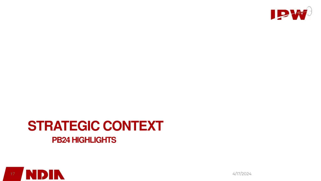 strategic context pb24 highlights