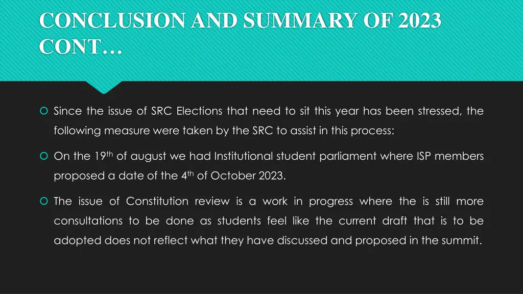 conclusion and summary of 2023 cont 3