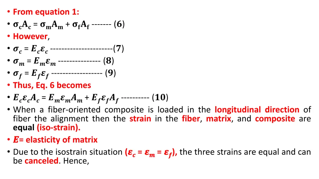 from equation 1 however thus eq 6 becomes when