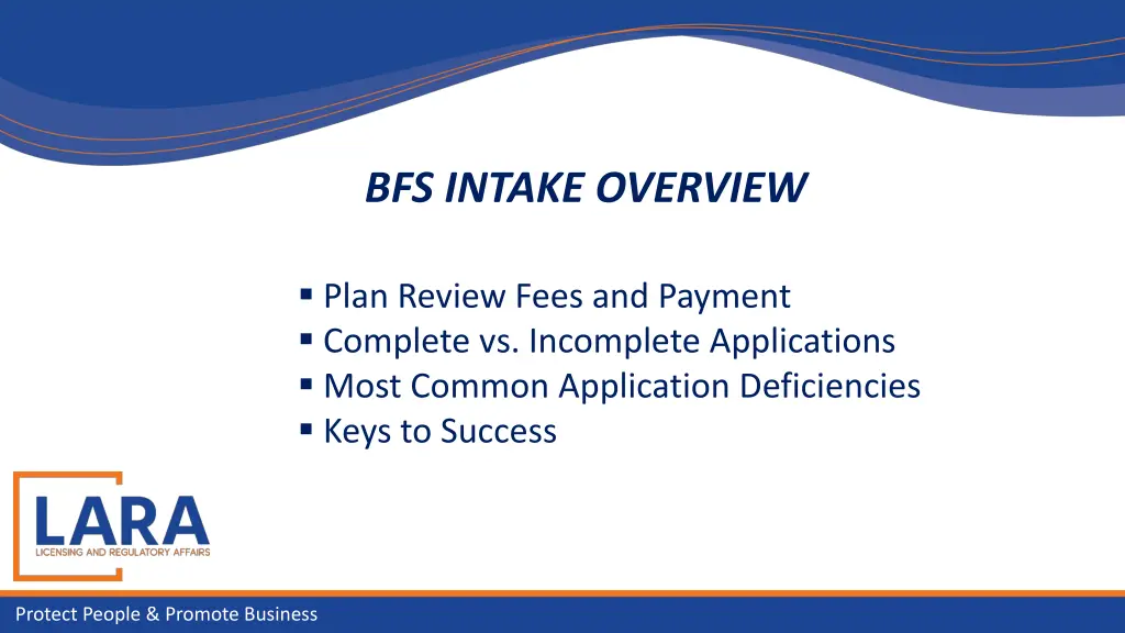 bfs intake overview 1