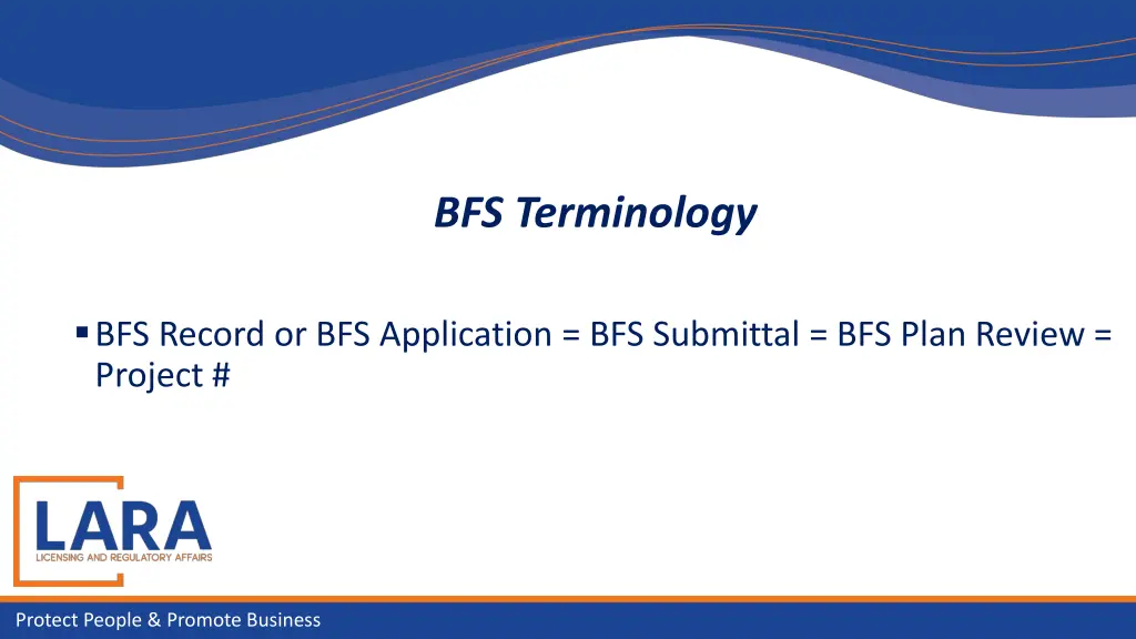 bfs terminology