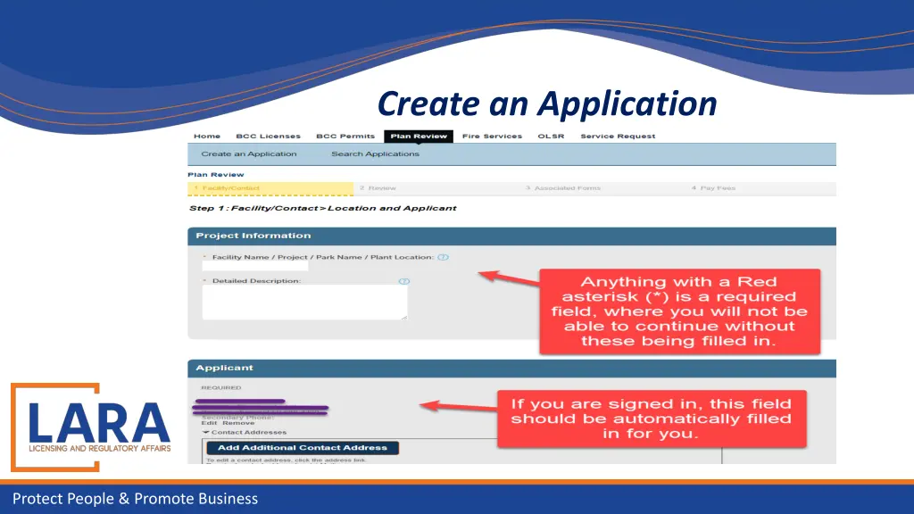 create an application 2