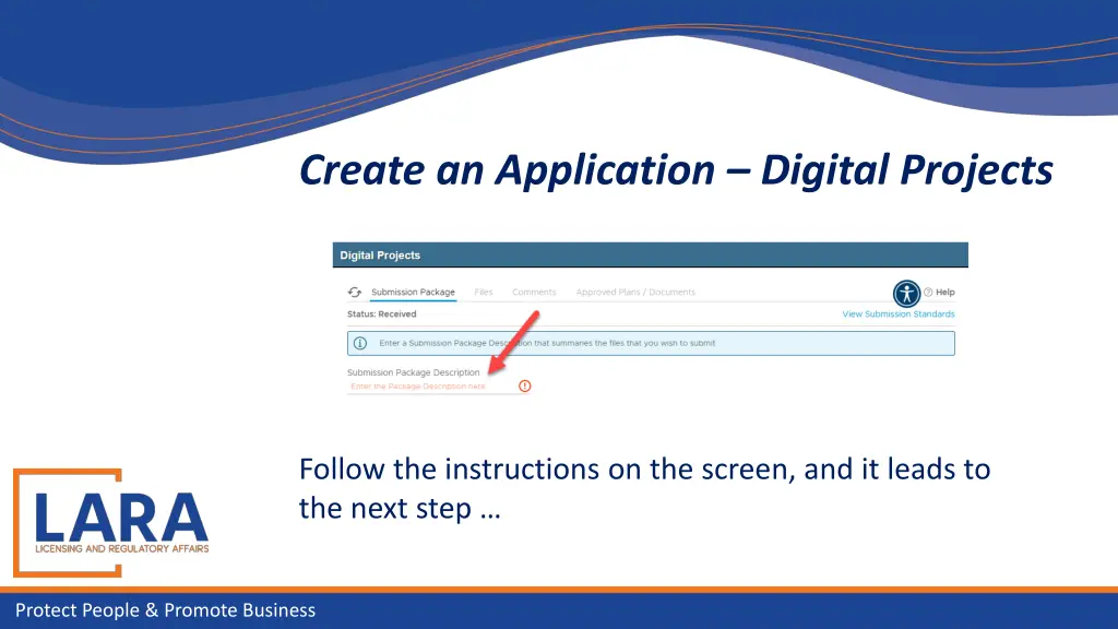 create an application digital projects