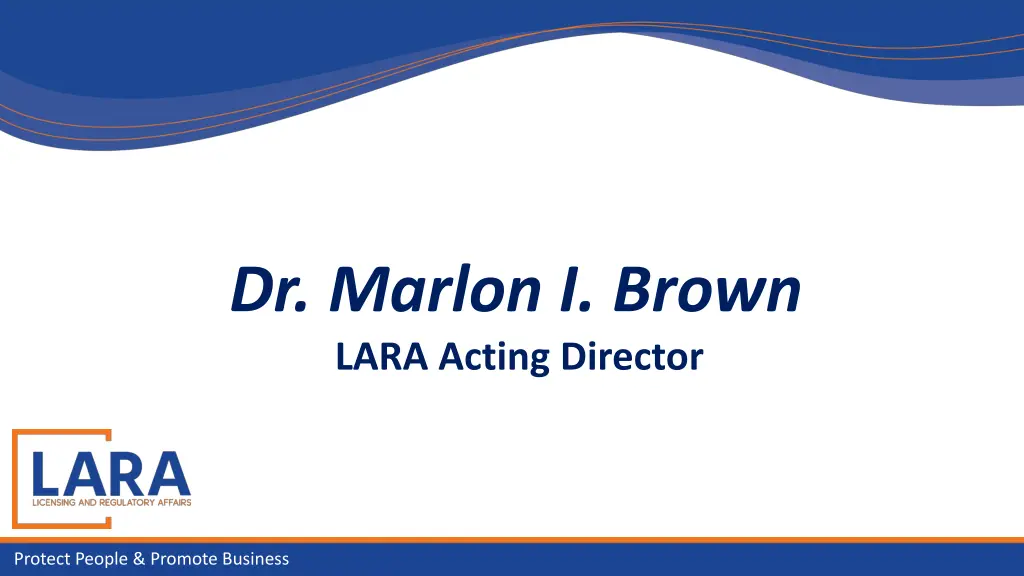 dr marlon i brown lara acting director