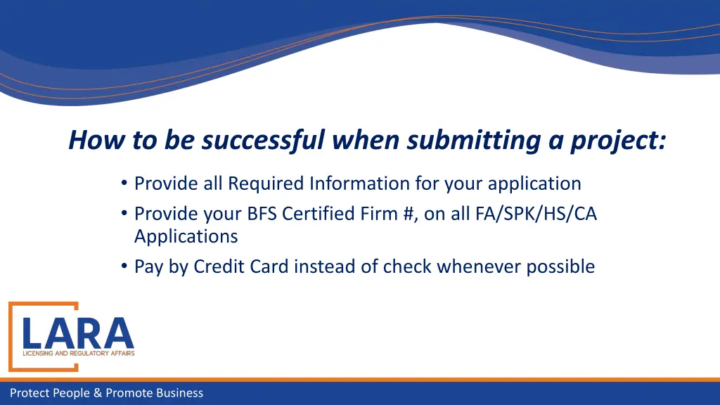 how to be successful when submitting a project