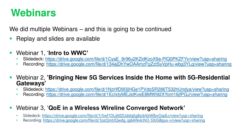 webinars