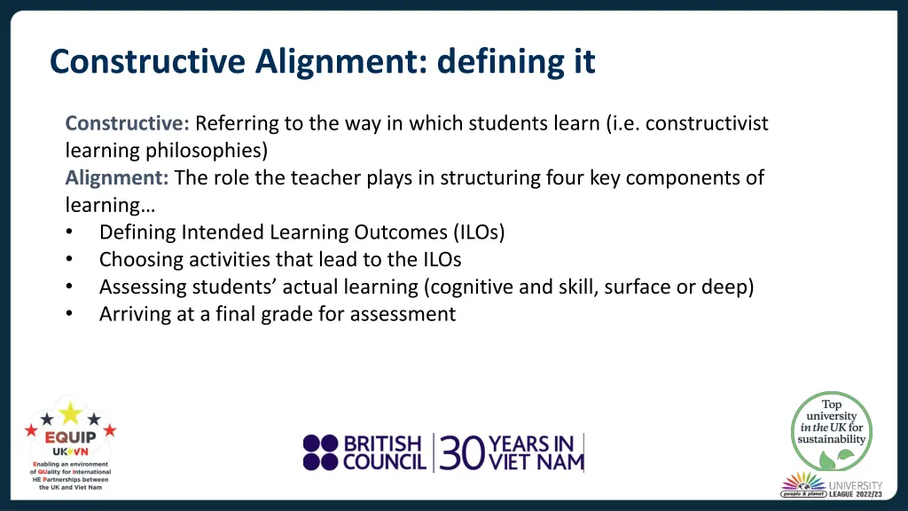 constructive alignment defining it