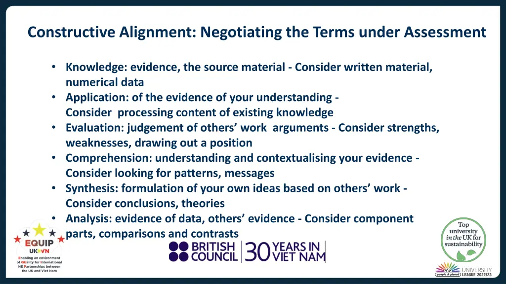 constructive alignment negotiating the terms 1