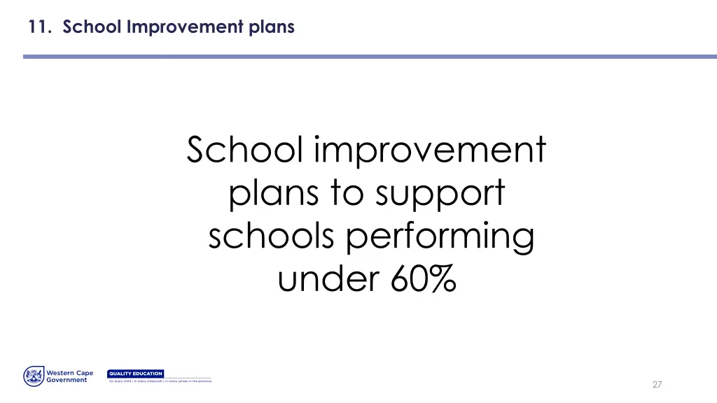 11 school improvement plans