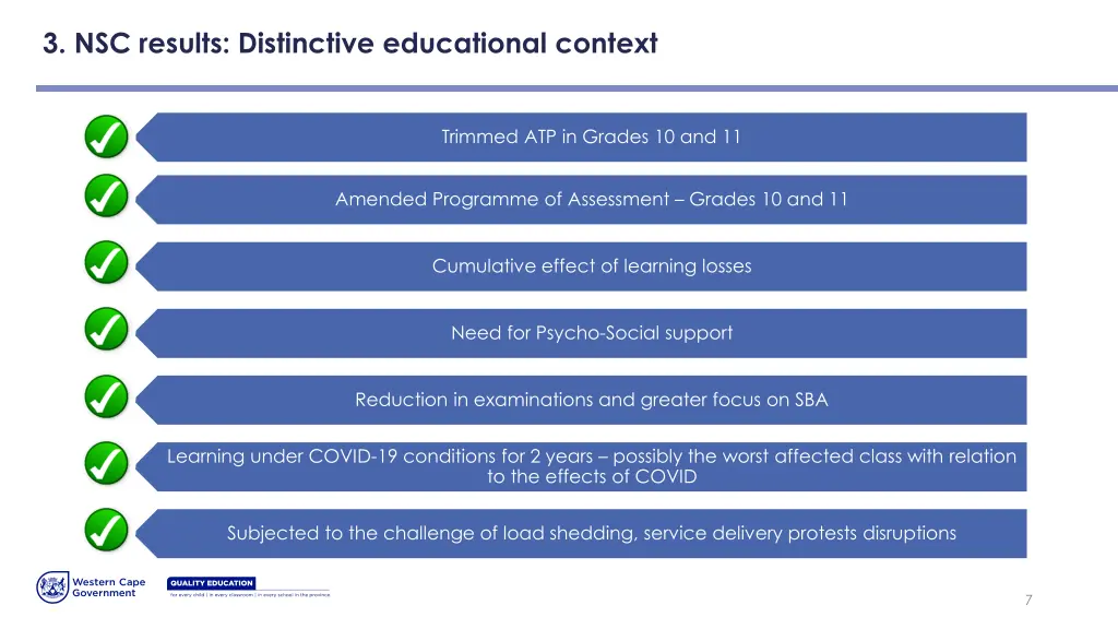 3 nsc results distinctive educational context