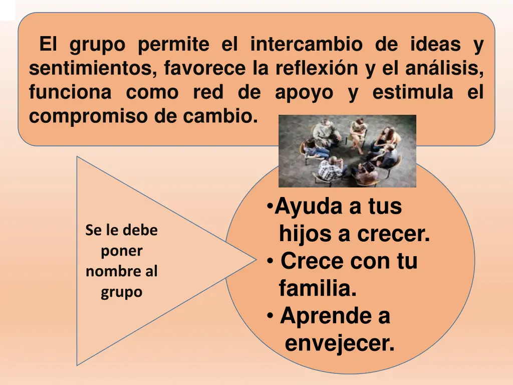 el grupo permite el intercambio de ideas