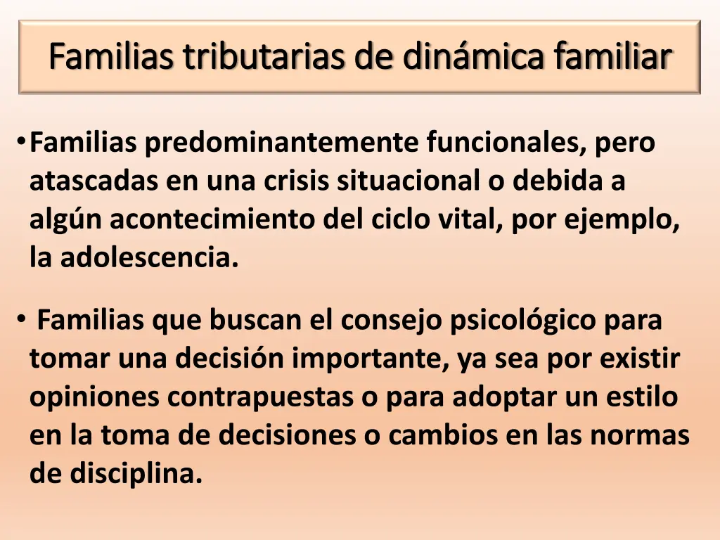 familias tributarias de din mica familiar