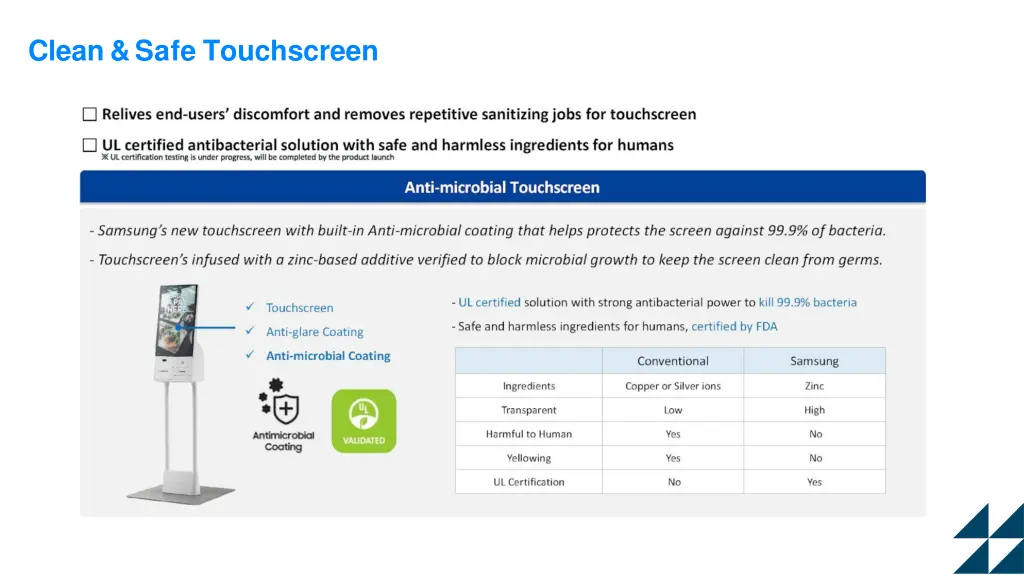 clean safe touchscreen