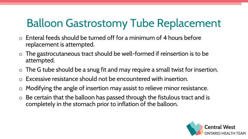 balloon gastrostomy tube replacement