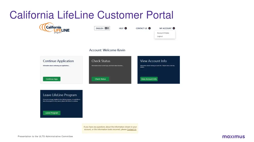 california lifeline customer portal