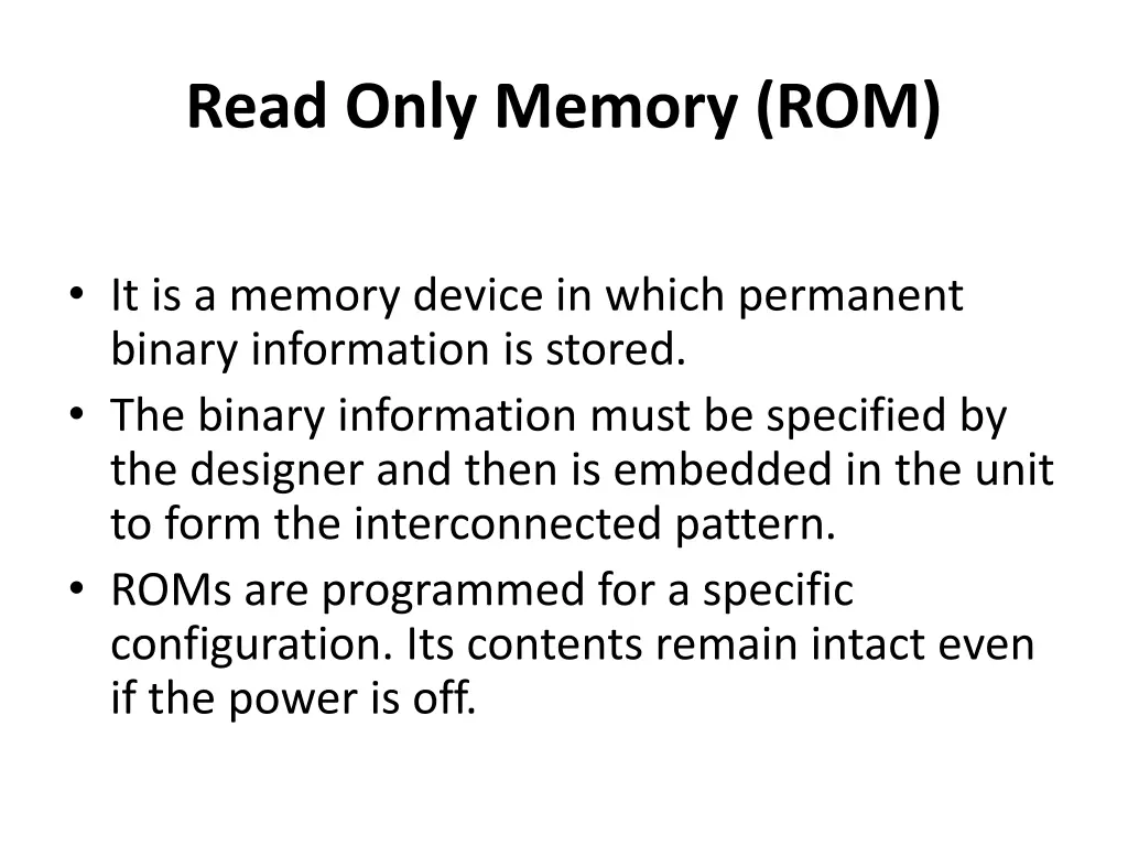 read only memory rom 1