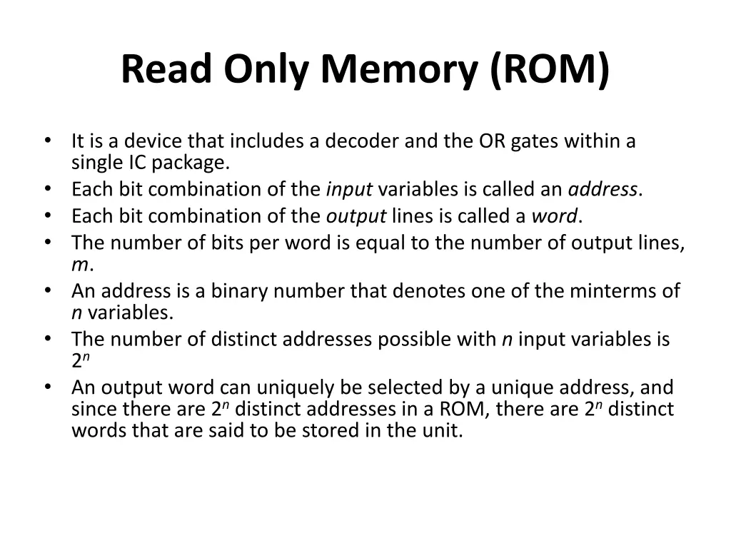 read only memory rom 2