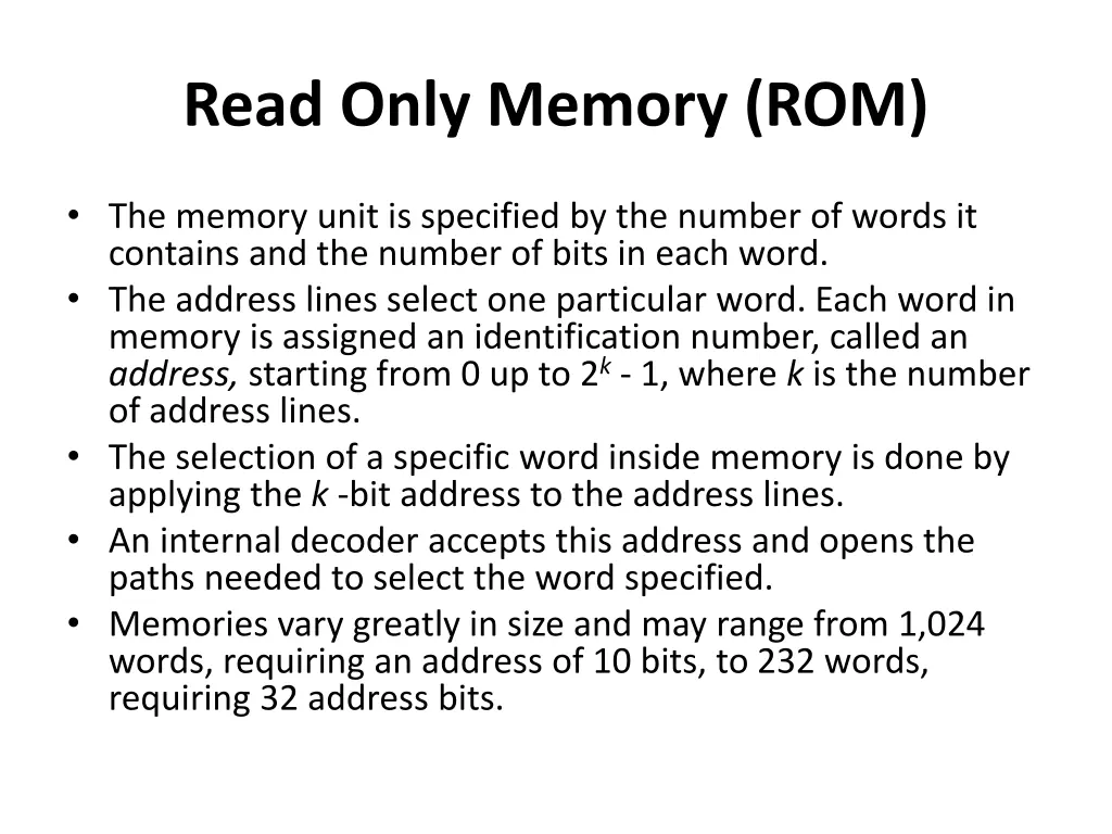 read only memory rom