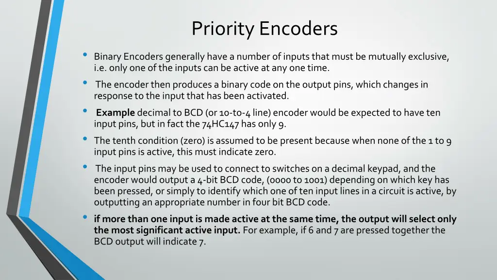 priority encoders